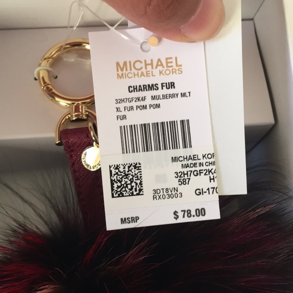 🦊 🌸 Michael Kors XL Fox fur Pom Pom - Picture 7 of 7